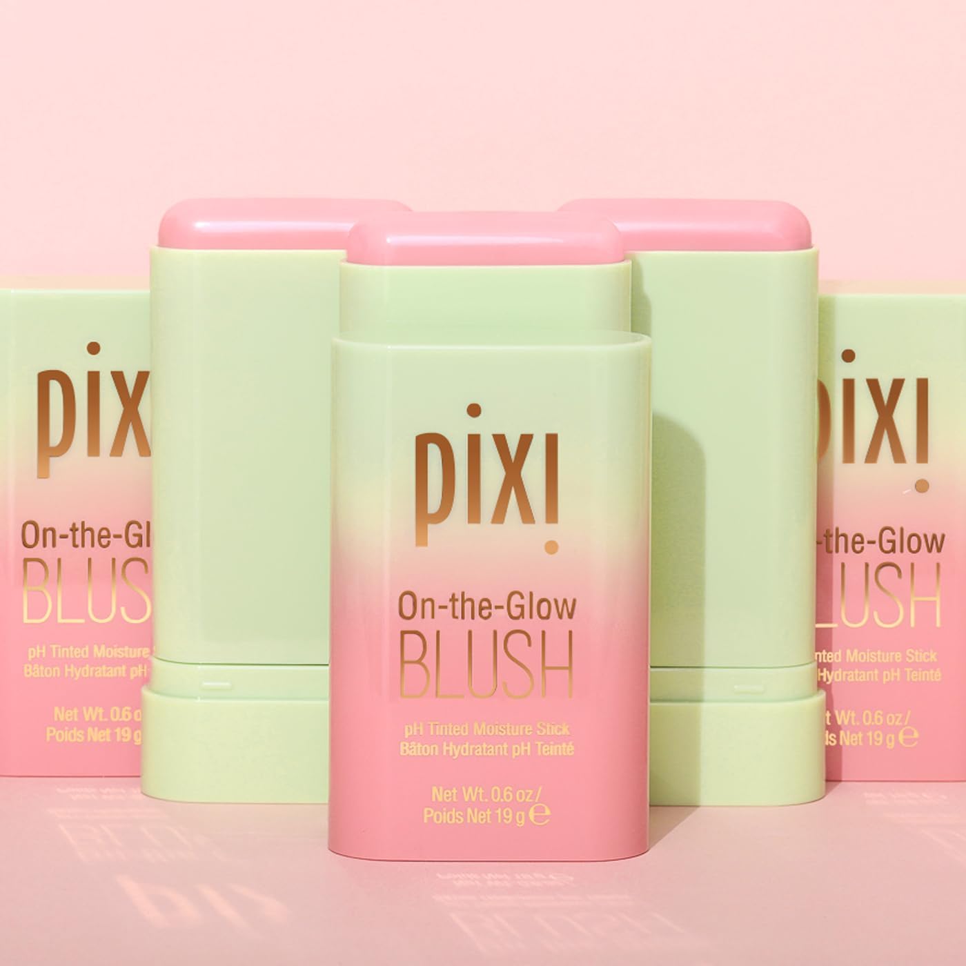 Pixi On-the-Glow Blush Stick in CheekTone, pH Reactive Hydrating Tinted Moisture Stick for Cheeks and Lips with Ginseng, Aloe Vera and Fruit Extracts, Twist-Up Design, Paraben-Free, 19g / 0.6 oz - TrustMedUSA