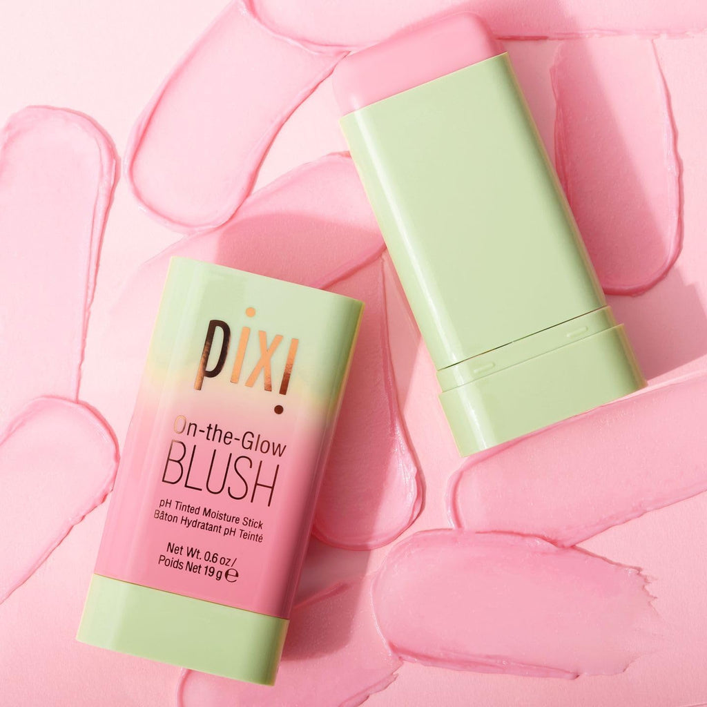 Pixi On-the-Glow Blush Stick in CheekTone, pH Reactive Hydrating Tinted Moisture Stick for Cheeks and Lips with Ginseng, Aloe Vera and Fruit Extracts, Twist-Up Design, Paraben-Free, 19g / 0.6 oz - TrustMedUSA