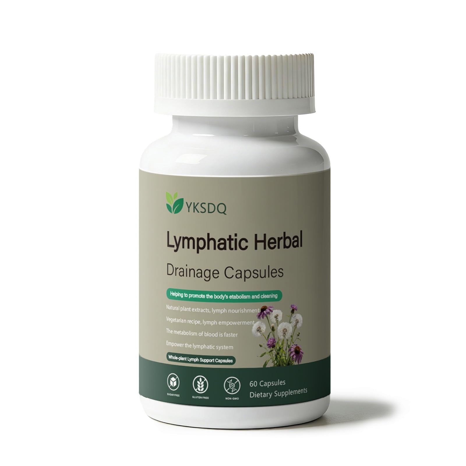 PKQLQ Lymph Drainage Capsules | Natural Detoxification Help Maintain the Healthy Fluid Balance of Both Women and Men, Promote Blood Virculation and Maintain Good Health. 60 Capsules (1) - Maple Wellness Supplements