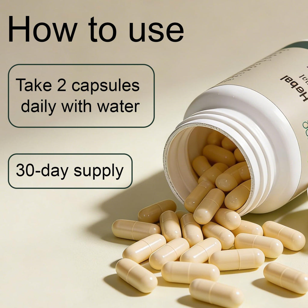 PKQLQ Lymph Drainage Capsules | Natural Detoxification Help Maintain the Healthy Fluid Balance of Both Women and Men, Promote Blood Virculation and Maintain Good Health. 60 Capsules (1) - Maple Wellness Supplements