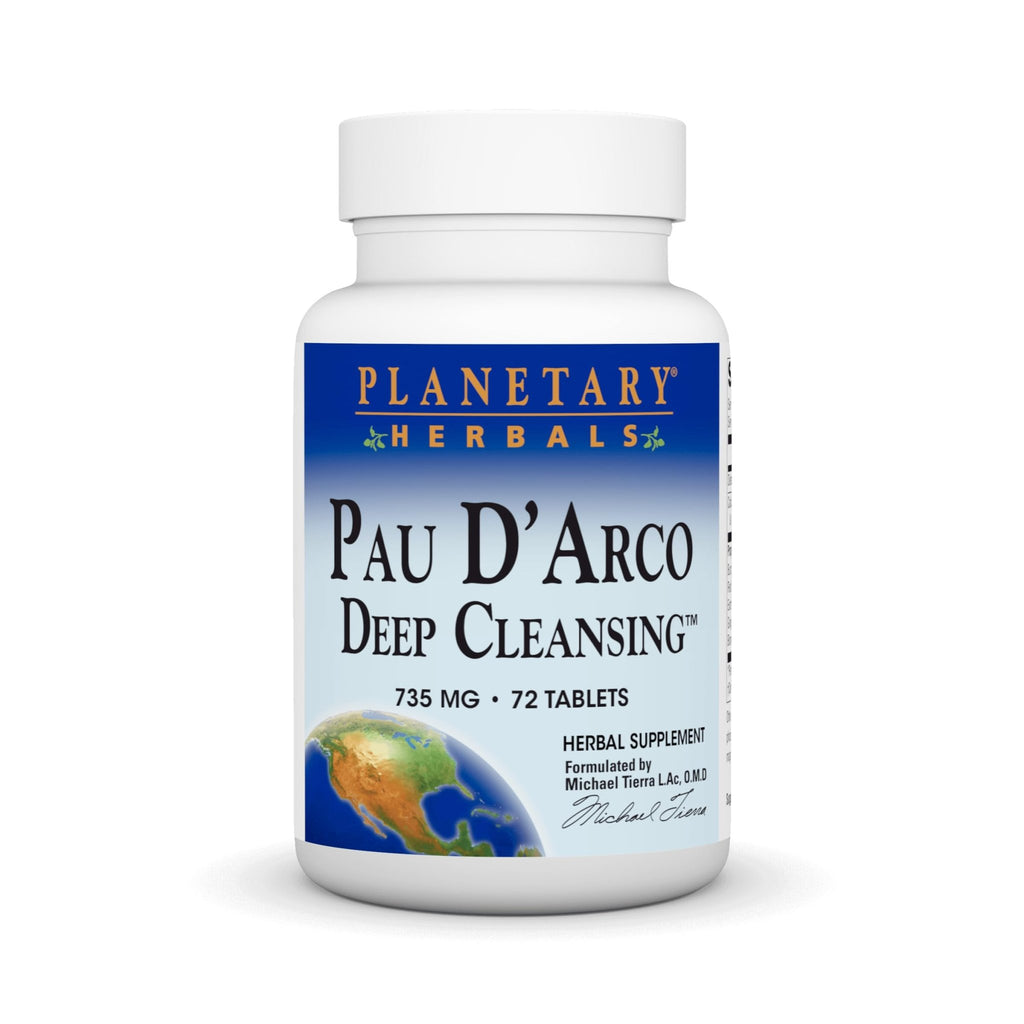 Planetary Herbals PAU D'Arco Deep Cleansing, Herbal Supplement, 735 mg - 72 Tablets - TrustMedUSA