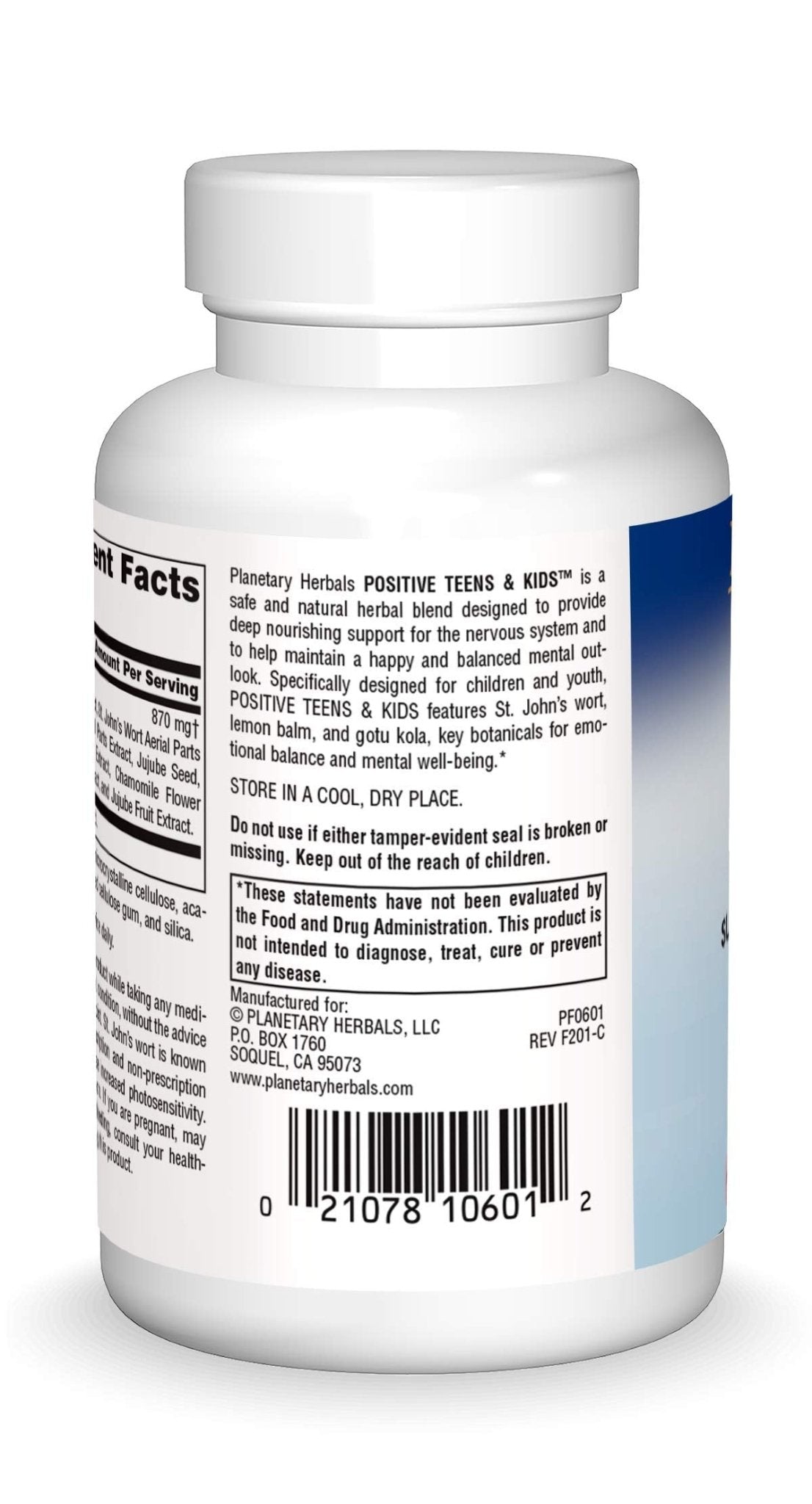 Planetary Herbals Positive Teens & Kids 435mg, Supports Emotional Well-Being,120 Tablets - TrustMedUSA