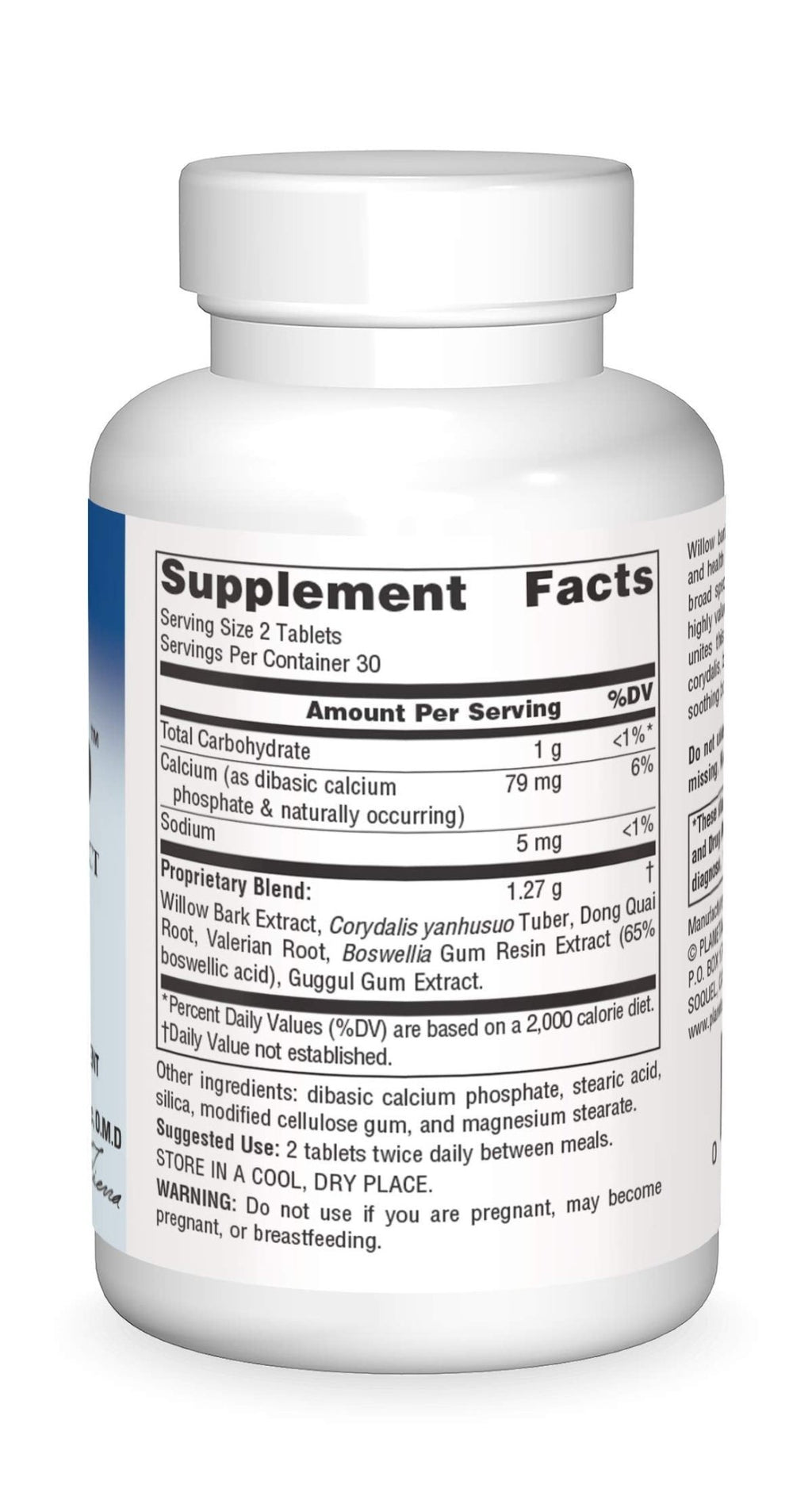 Planetary Herbals Willow Aid Tablets, 60 Count - TrustMedUSA