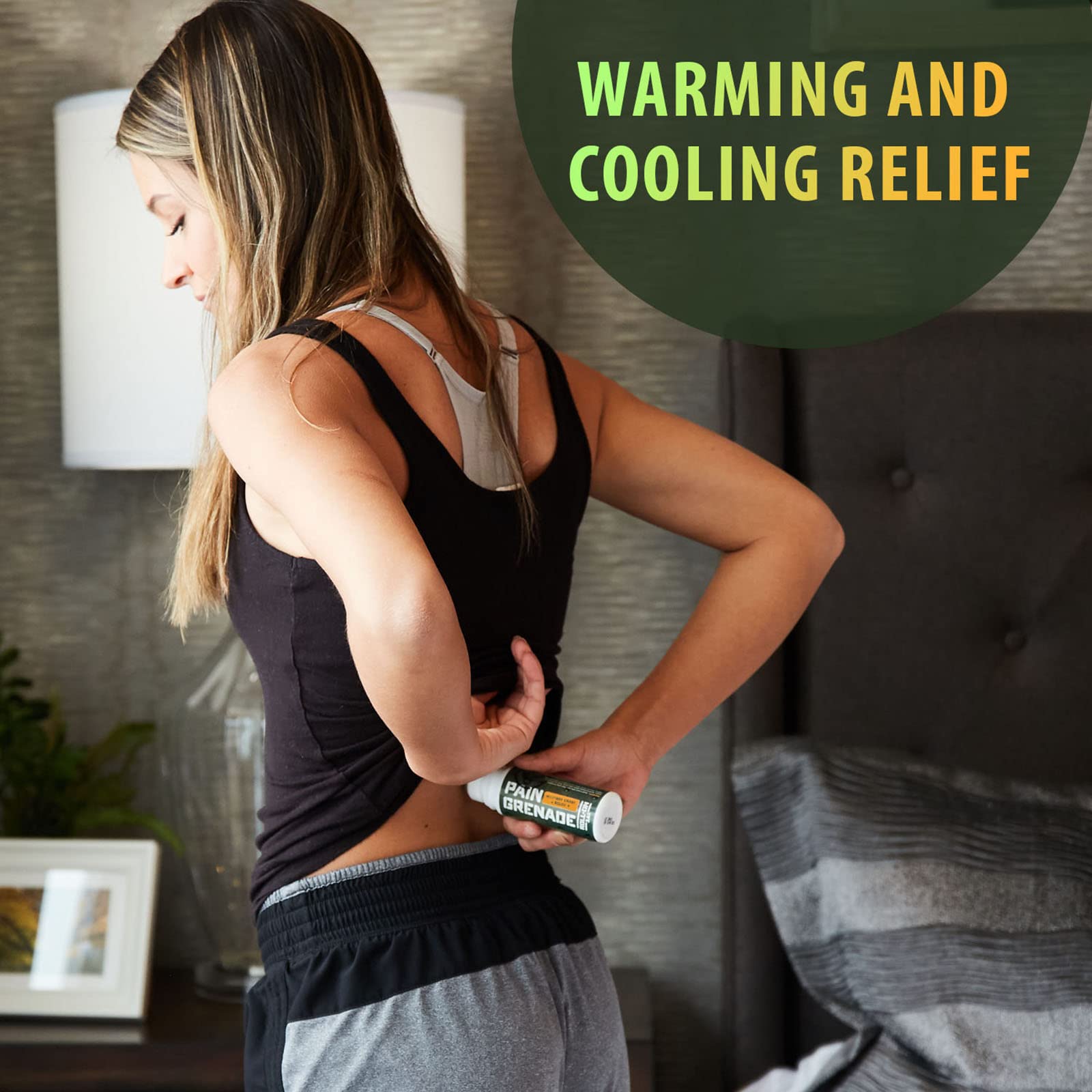 Plant Powered Roll-On Gel by Pain Grenade - Cooling and Warming Gel with Arnica, Menthol, Camphor, Glucosamine, and Other All Natural Botanicals - 3 - Pack - TrustMedUSA