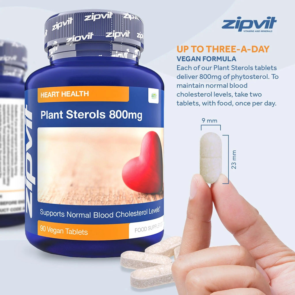 Plant Sterols High Strength 800mg, 90 Vegan Tablets, Supports and Helps Lower - TrustMedUSA