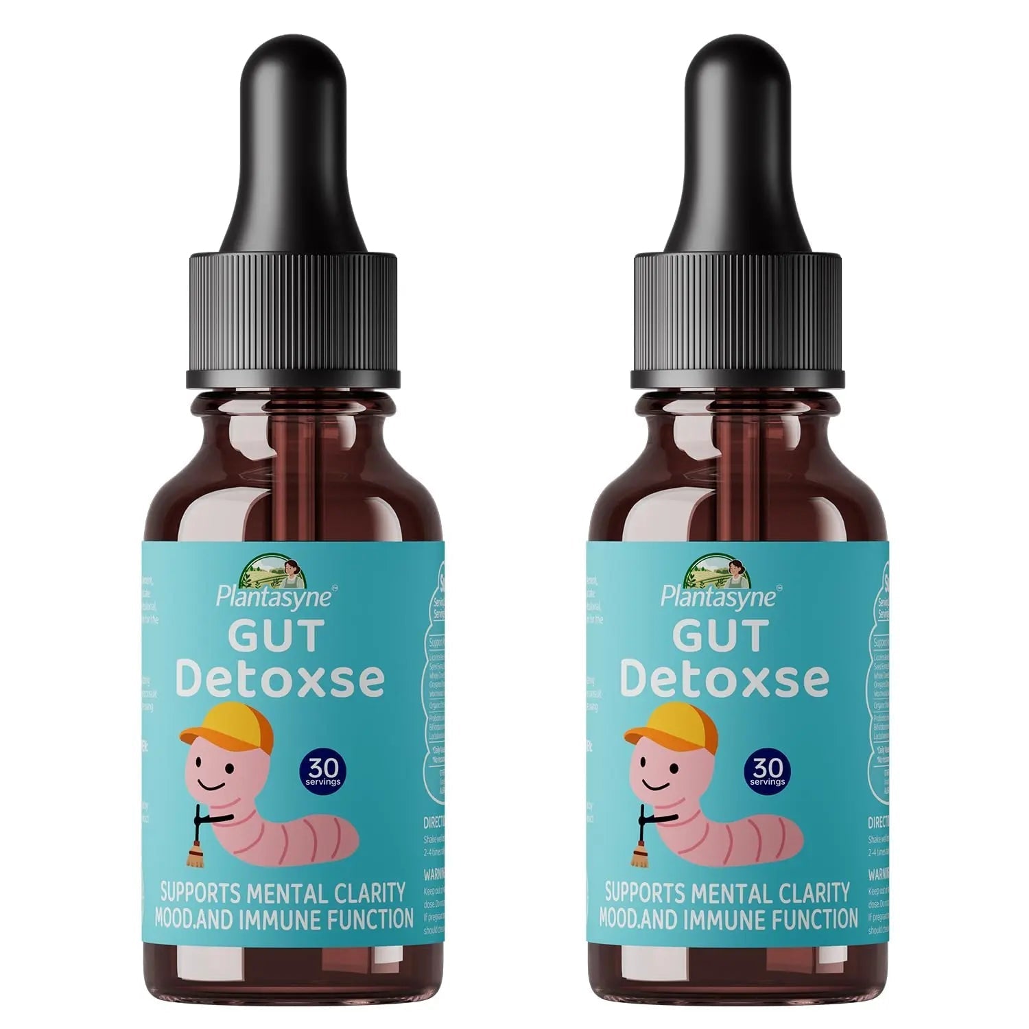 Plantasyne Herbal Gut Cleanse Drops with Black Walnut Hull & Barberry Root | Gentle Liquid Detox for Gut & Colon Support | for Adults & Kids|30 Servings - TrustMedUSA