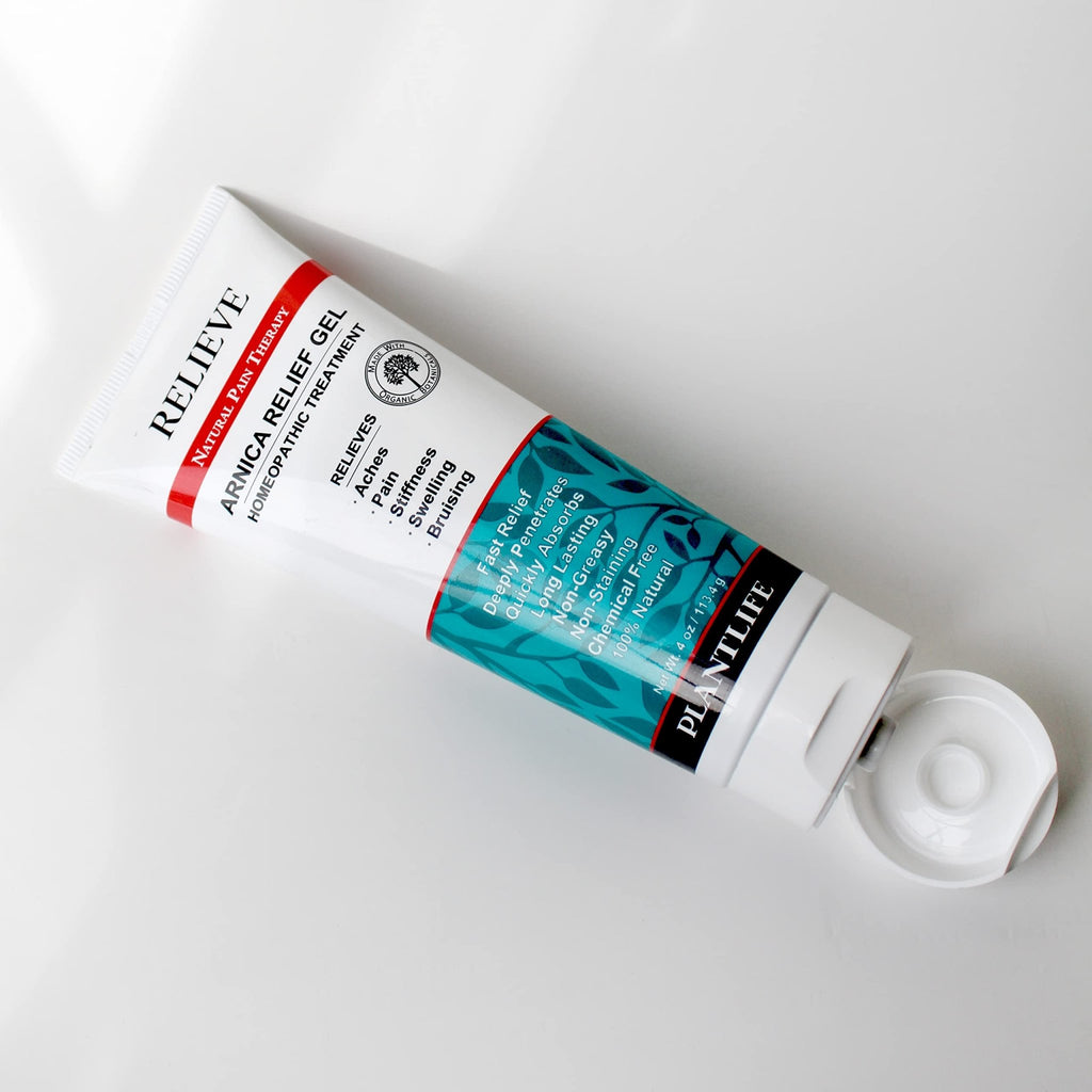 Plantlife Arnica Relieve Gel - Made with Arnica and 100% Pure Essential Oils - Relieve Products are a Homeopathic Solution for Everyday Use - Works Quickly and Effectively - Made in California - TrustMedUSA