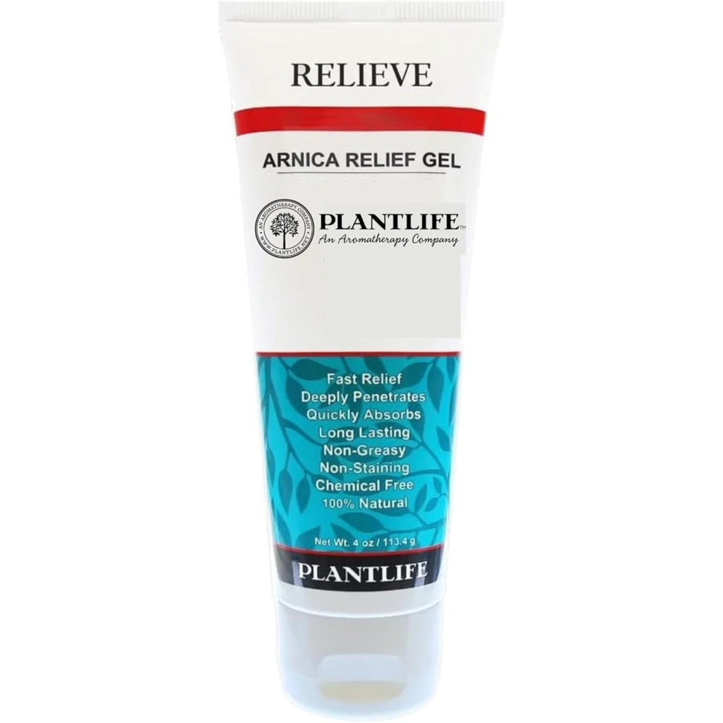 Plantlife Arnica Relieve Gel - Made with Arnica and 100% Pure Essential Oils - Relieve Products are a Homeopathic Solution for Everyday Use - Works Quickly and Effectively - Made in California - TrustMedUSA