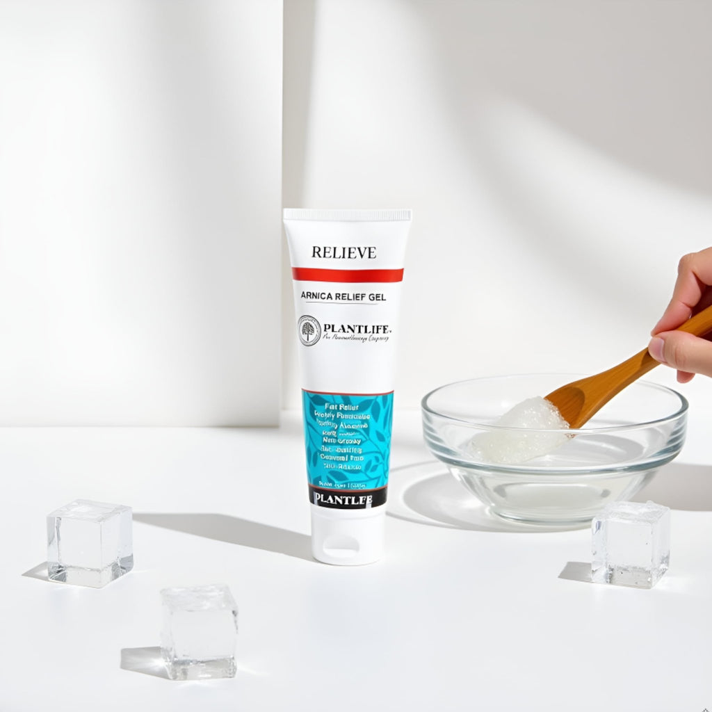 Plantlife Arnica Relieve Gel - Made with Arnica and 100% Pure Essential Oils - Relieve Products are a Homeopathic Solution for Everyday Use - Works Quickly and Effectively - Made in California - TrustMedUSA