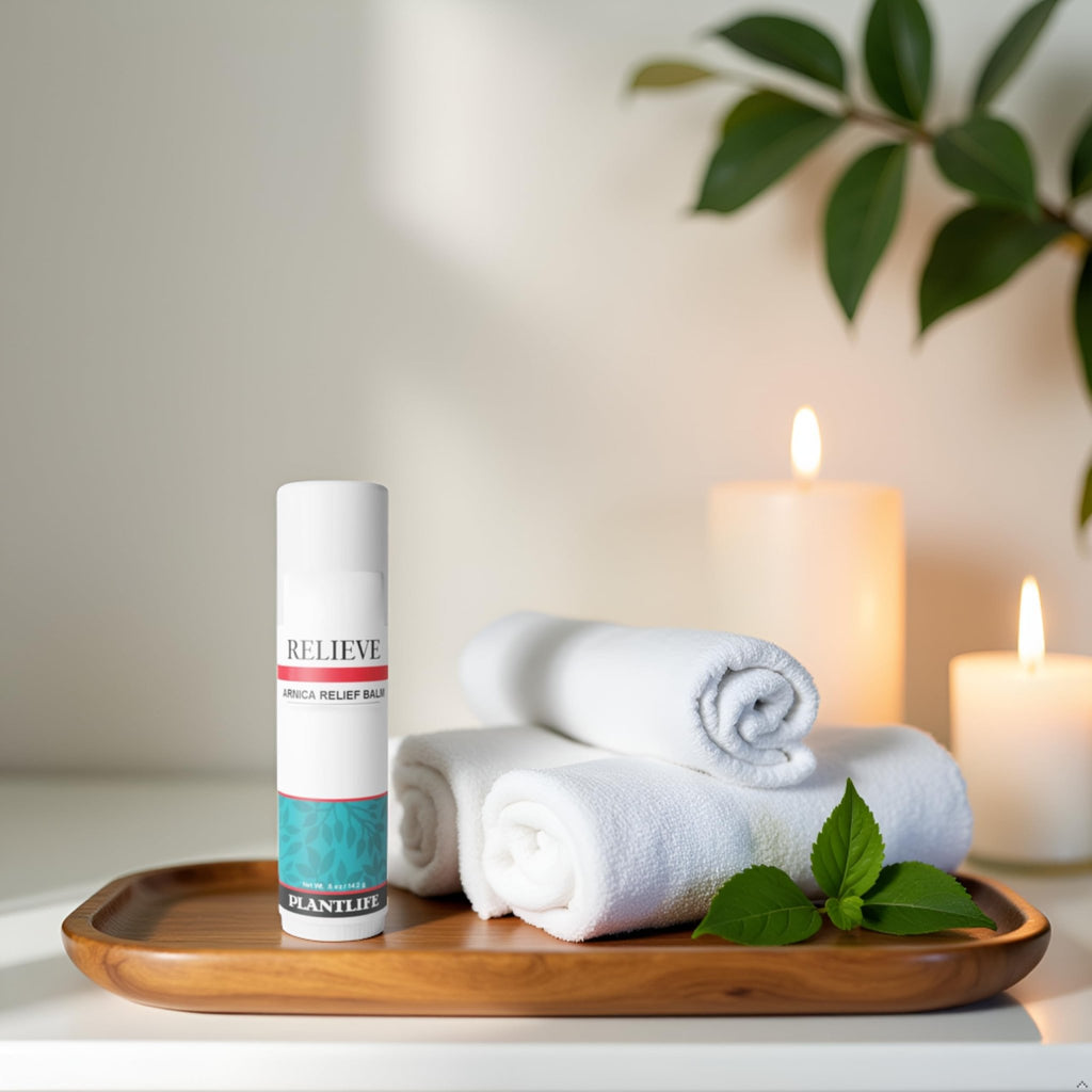 Plantlife Arnica Relieve Oil and Balm Bundle - Relieve Products are a Homeopathic Solution for Everyday Use - Works Quickly and Effectively - Made in California - TrustMedUSA