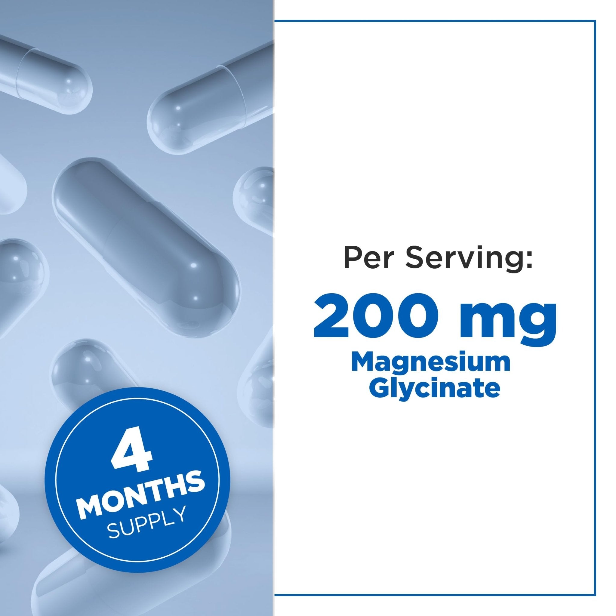 PlantVital Magnesium Glycinate 200mg - Supports Restful Sleep, Muscle & Nerve Function, Normal Heart & Bone Health - Feel Calm & Relax - Vegan, Third Party Tested, Gluten Free, Non-GMO - 120 Capsules - TrustMedUSA