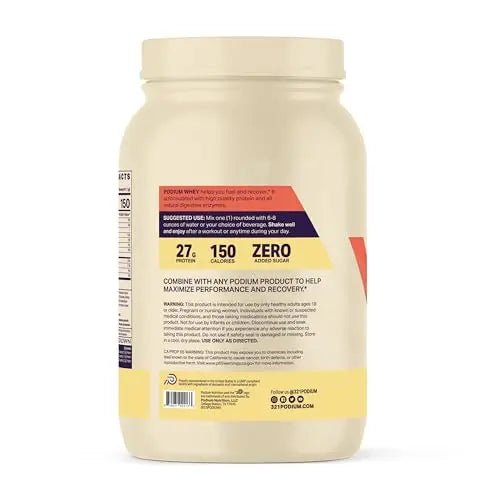 Podium Nutrition, Whey Protein Powder, Peanut Butter Crunch, 22 Servings, 27g of Whey - TrustMedUSA