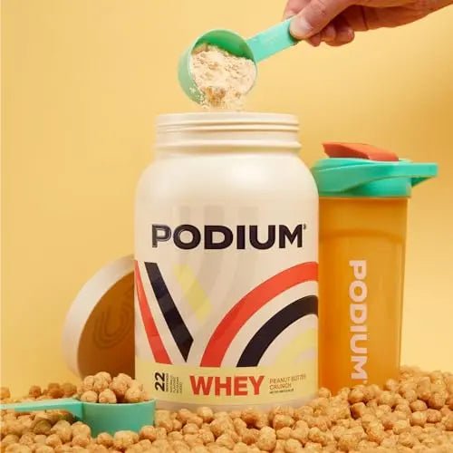 Podium Nutrition, Whey Protein Powder, Peanut Butter Crunch, 22 Servings, 27g of Whey - TrustMedUSA