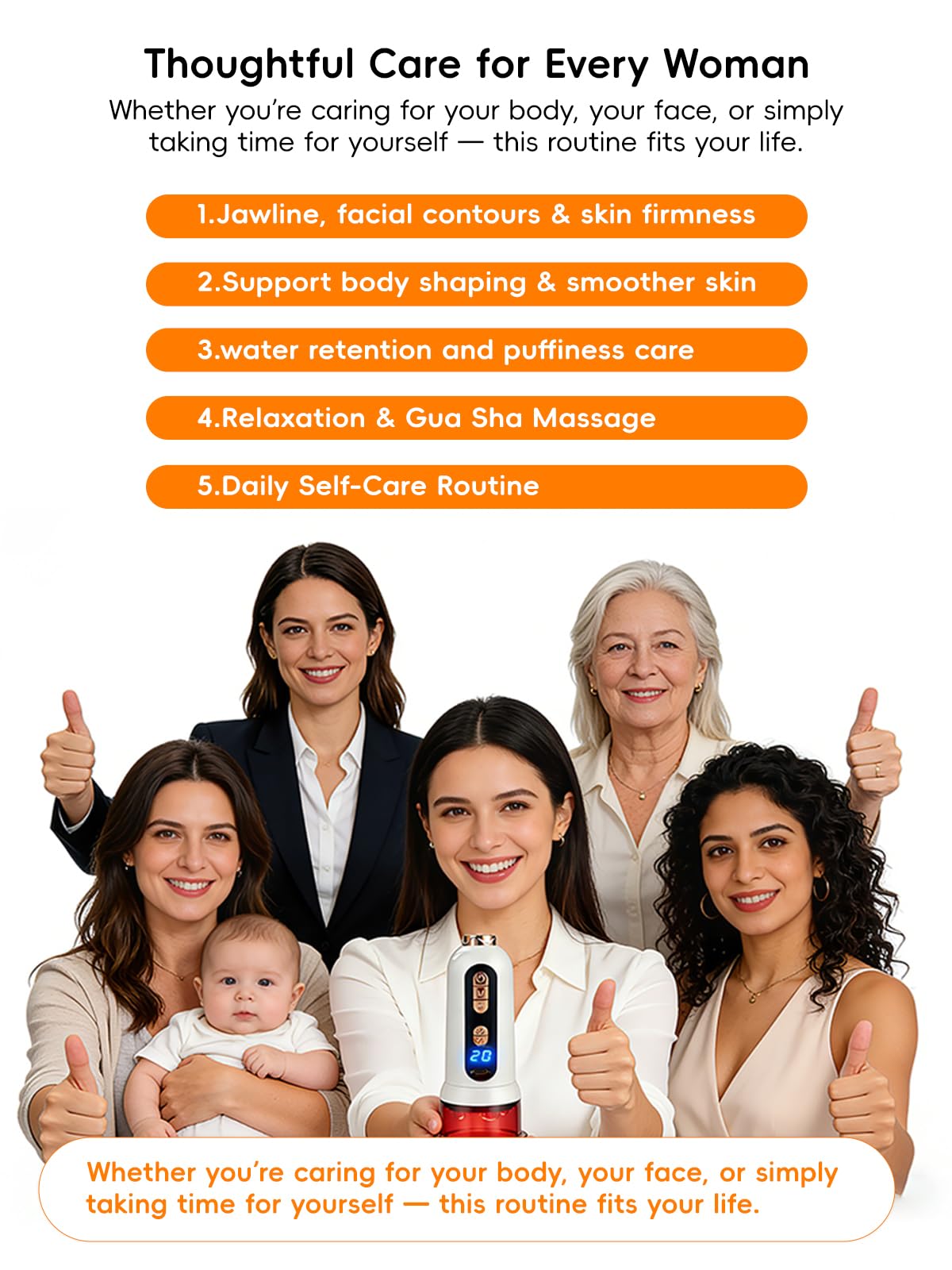 Poeruo 5-in-1 Body Sculpting Machine – Gua Sha & Cupping Vacuum Massage Device, Lymphatic Drainage Massage, Anti-Cellulite Tool & Skin Firming Care for Face, Belly, Arms, Legs, Waist & Love Handles - Maple Wellness Supplements