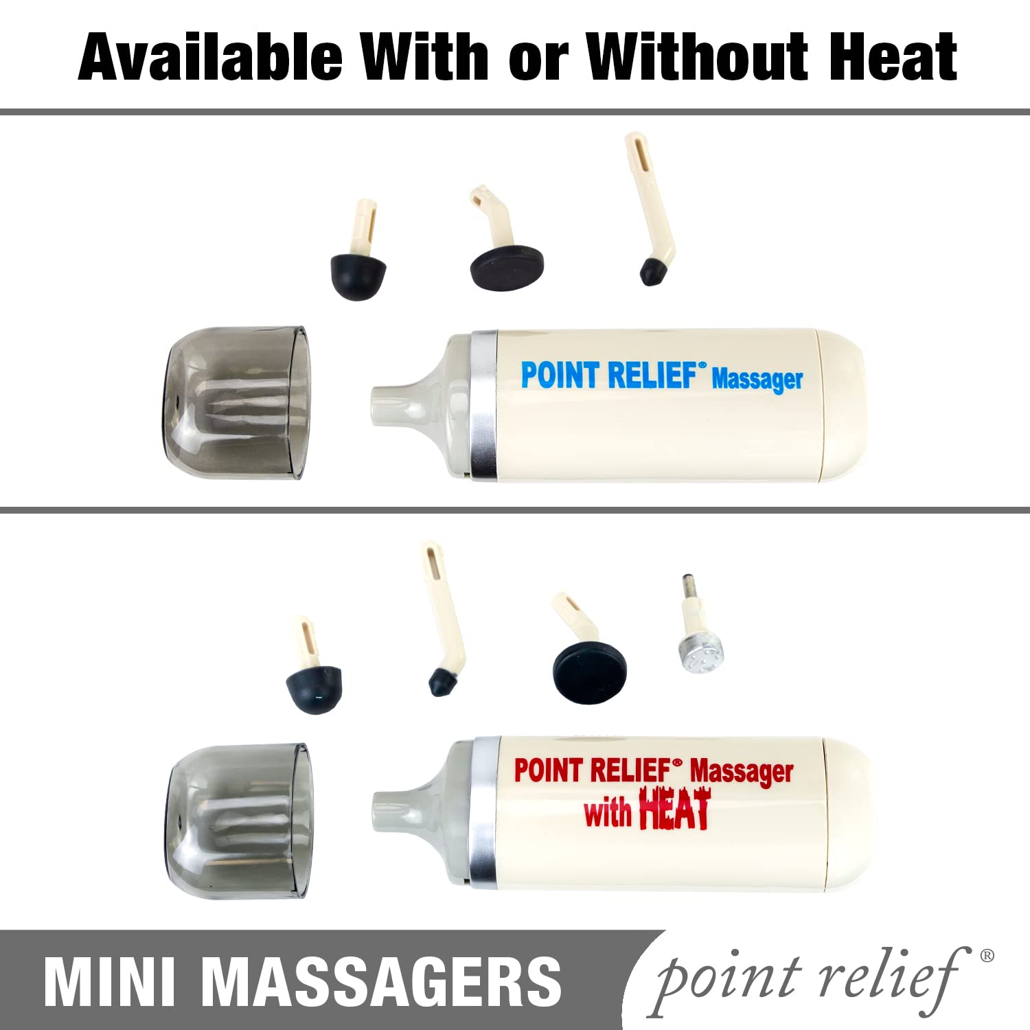 Point Relief 14-1050 Mini Massager for Handheld Targeted Massage Therapy Relieve Muscle Pain - TrustMedUSA