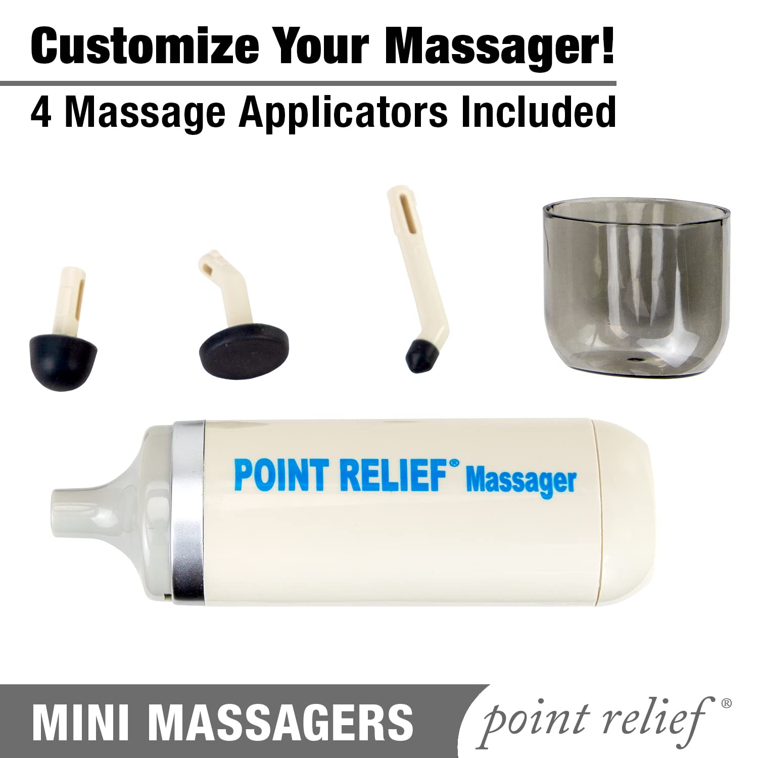 Point Relief 14-1050 Mini Massager for Handheld Targeted Massage Therapy Relieve Muscle Pain - TrustMedUSA