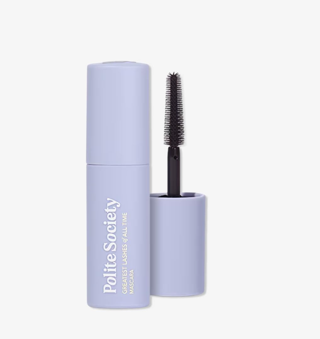 Polite Society Greatest Lashes of All Time Volumizing Lengthening Lifting Curling Mascara, 12-Hour Wear, Starburst Brush, Clean Formula .2 OZ - TrustMedUSA