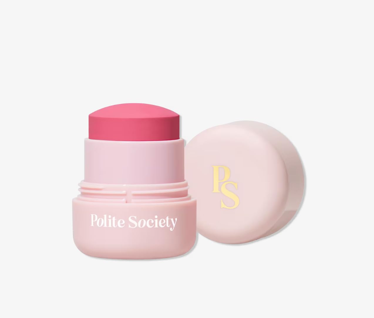 Polite Society Polite Pops Powder Blush Stick, Hybrid Cream to Powder Formula, Buildable Color with Coastal Plant and Vitamin E, London true pink - TrustMedUSA
