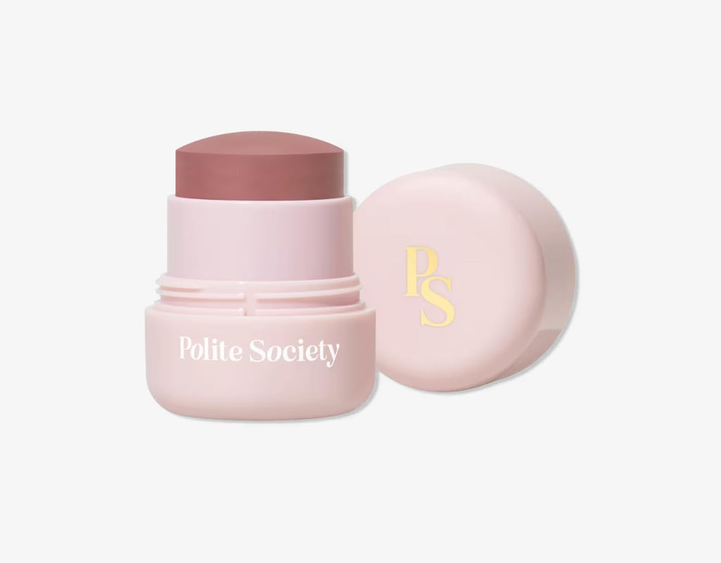 Polite Society Polite Pops Powder Blush Stick, Hybrid Cream to Powder Formula, Buildable Color with Coastal Plant and Vitamin E, Sydney flushed nude - TrustMedUSA