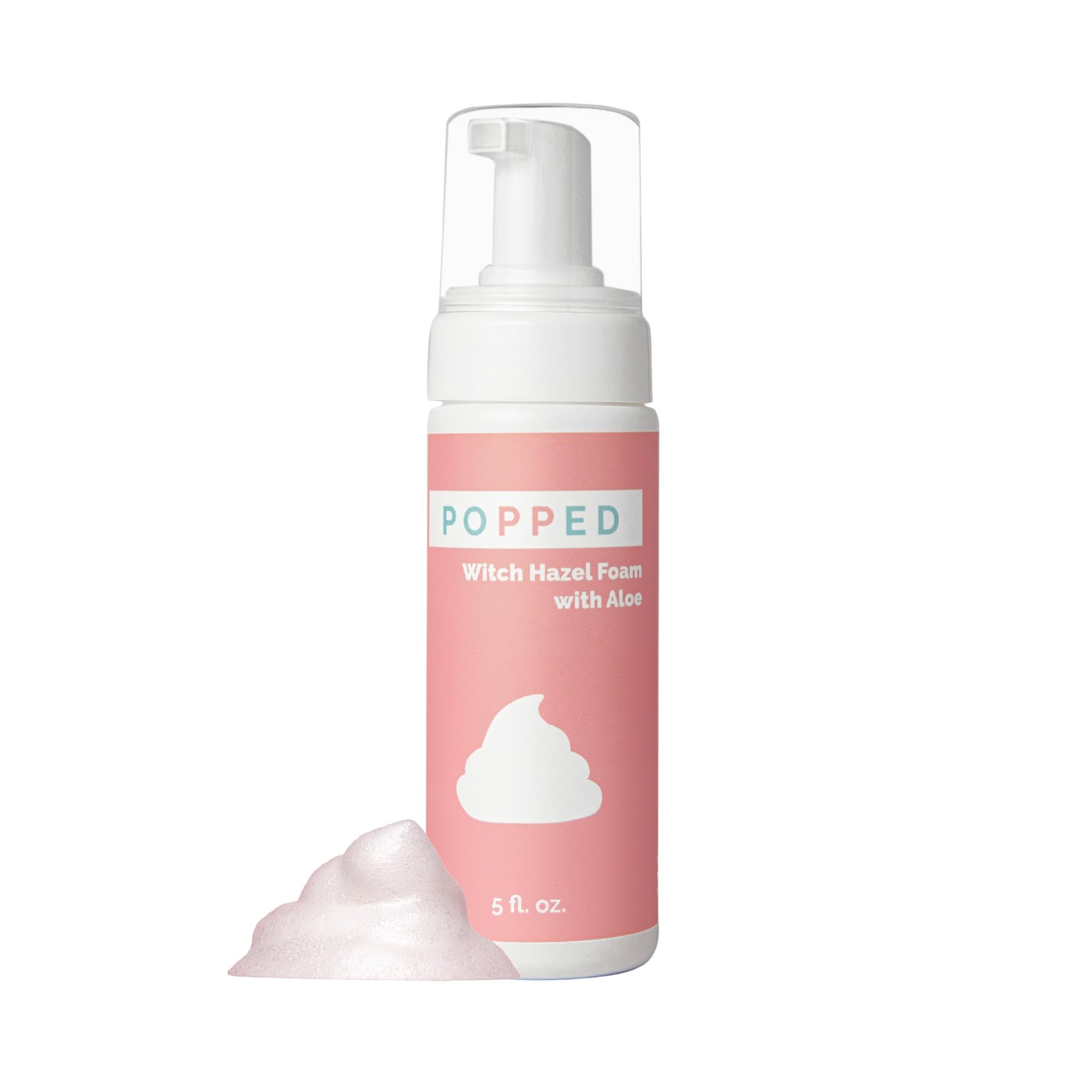 POPPED Witch Hazel Foam with Aloe (5 fl oz) | Perineal Healing Foam for Postpartum Care | Relieves Pain, Hemorrhoids, and Swelling After Birth | Postpartum Essential - TrustMedUSA