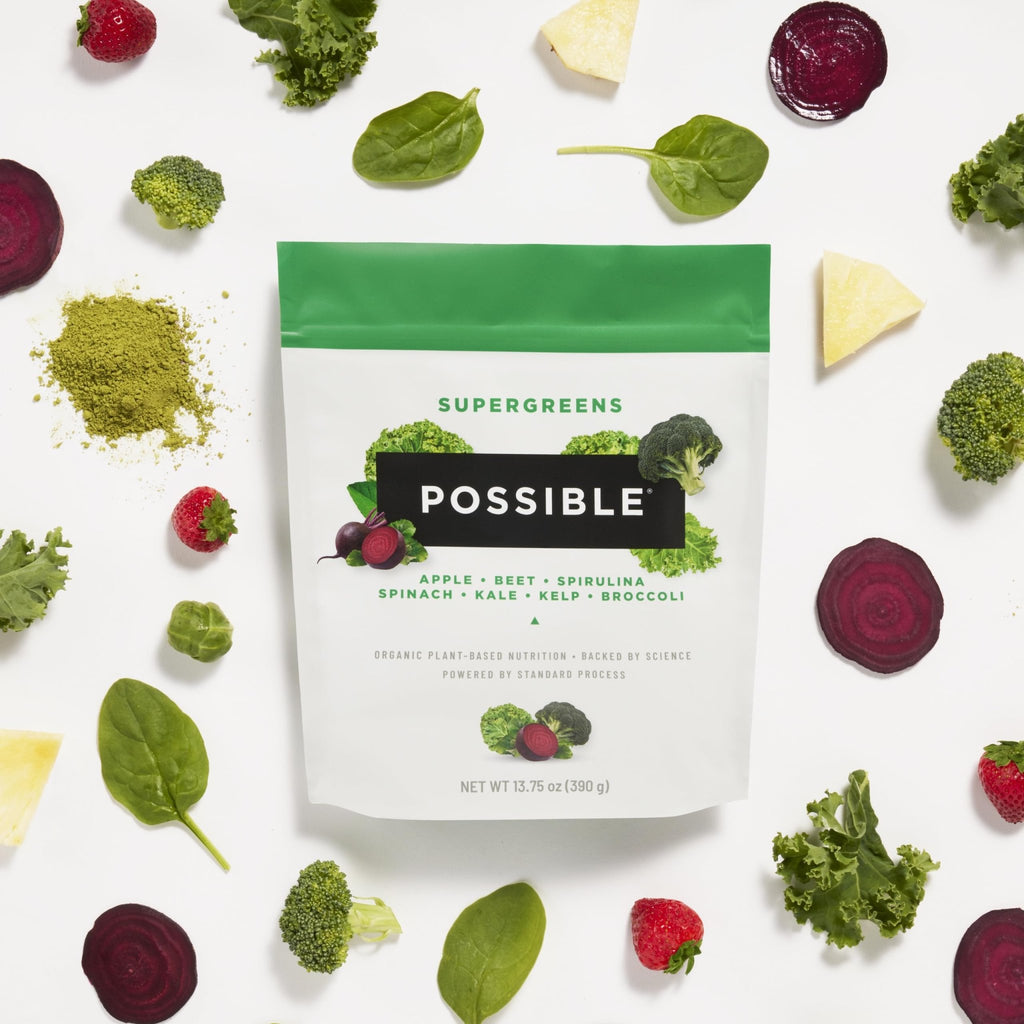 Possible SuperGreens - Potent Superfoods Blend - Plant-Based Antioxidant Support - Greens Powder Supplement & Drink Mix - Non-GMO, Vegan & Gluten-Free - SuperGreens (30 Servings) - TrustMedUSA