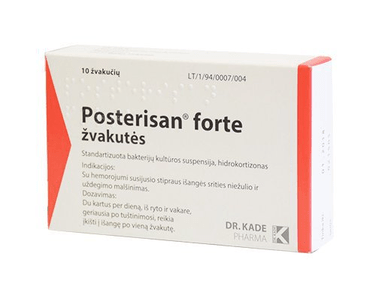 Posterisan Forte Suppositories N10, Hemorrhoids treatment - TrustMedUSA