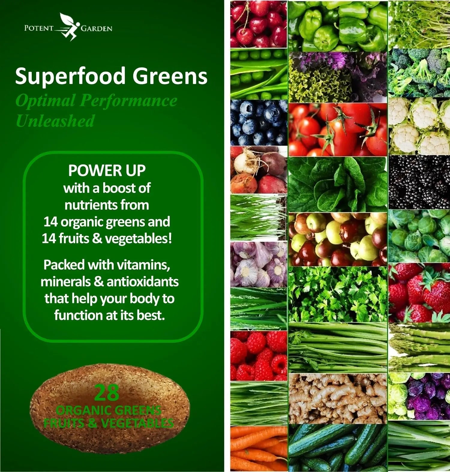 Potent Garden Daily Nutrition Bundle – Superfood Greens + Multivitamin - TrustMedUSA