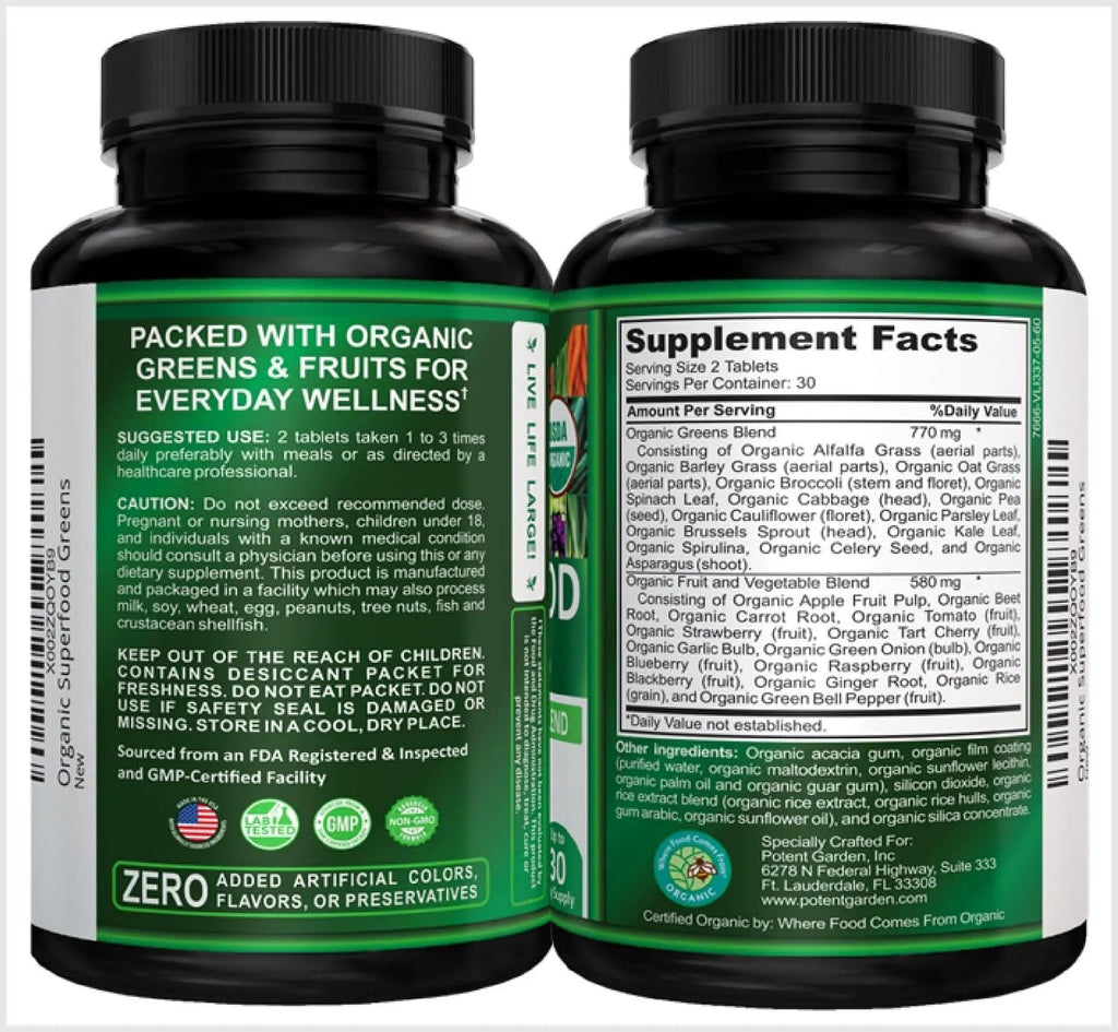 Potent Garden Daily Nutrition Bundle – Superfood Greens + Multivitamin - TrustMedUSA