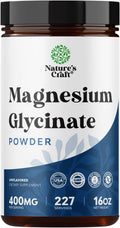 Potent Magnesium Glycinate Powder 400mg - Calm Magnesium Powder Bulk for Muscle Relax, Calm & Sleep Support for Adults - Glycinate Mag Soothe Vegan & Non-GMO Supplement - 1 Pack - TrustMedUSA