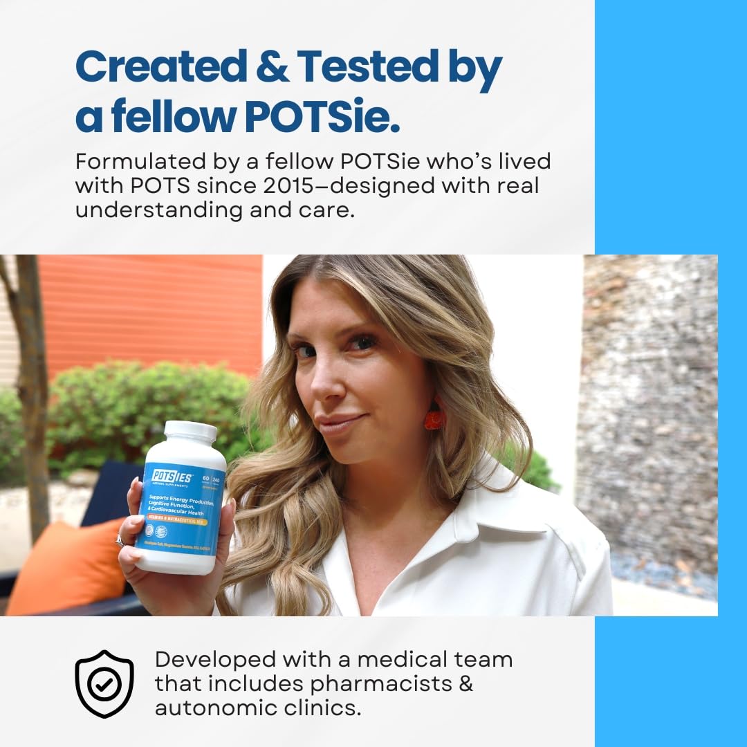 Potsies POTS Supplement Vitamin & Nutraceutical Mix Capsules for Pots Syndrome | POTS Management Essentials | 240 Capsules - 30 Day Supply - TrustMedUSA