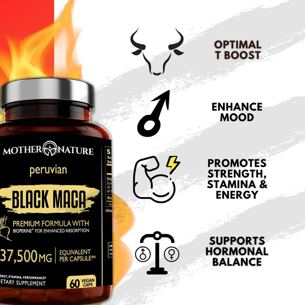 Powerful Maca Blend for Men – Black, Red & Yellow Maca Capsules | Supports Energy, Stamina & Endurance | Promotes Hormonal Balance & Vitality - TrustMedUSA