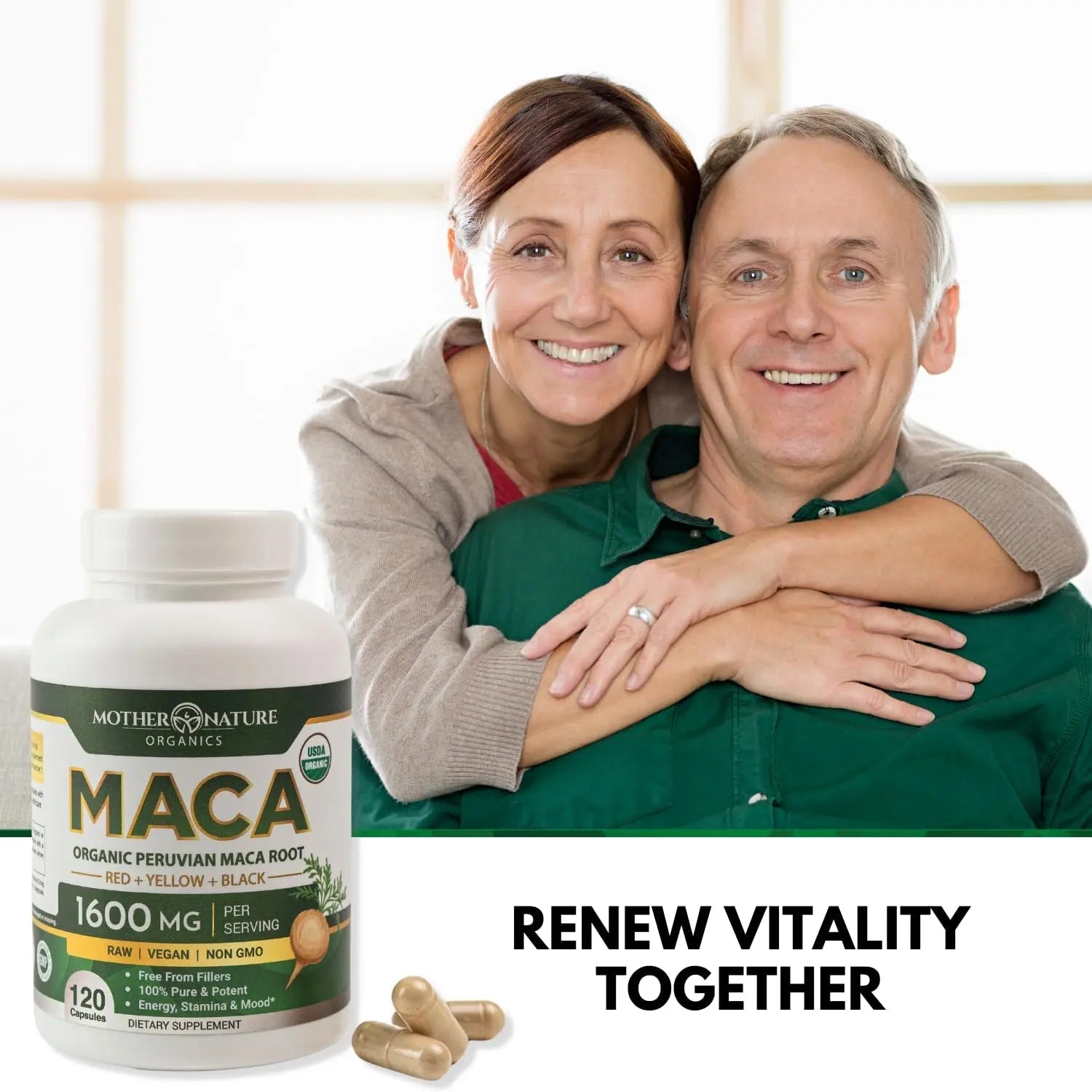 Powerful Maca Blend for Men – Black, Red & Yellow Maca Capsules | Supports Energy, Stamina & Endurance | Promotes Hormonal Balance & Vitality - TrustMedUSA