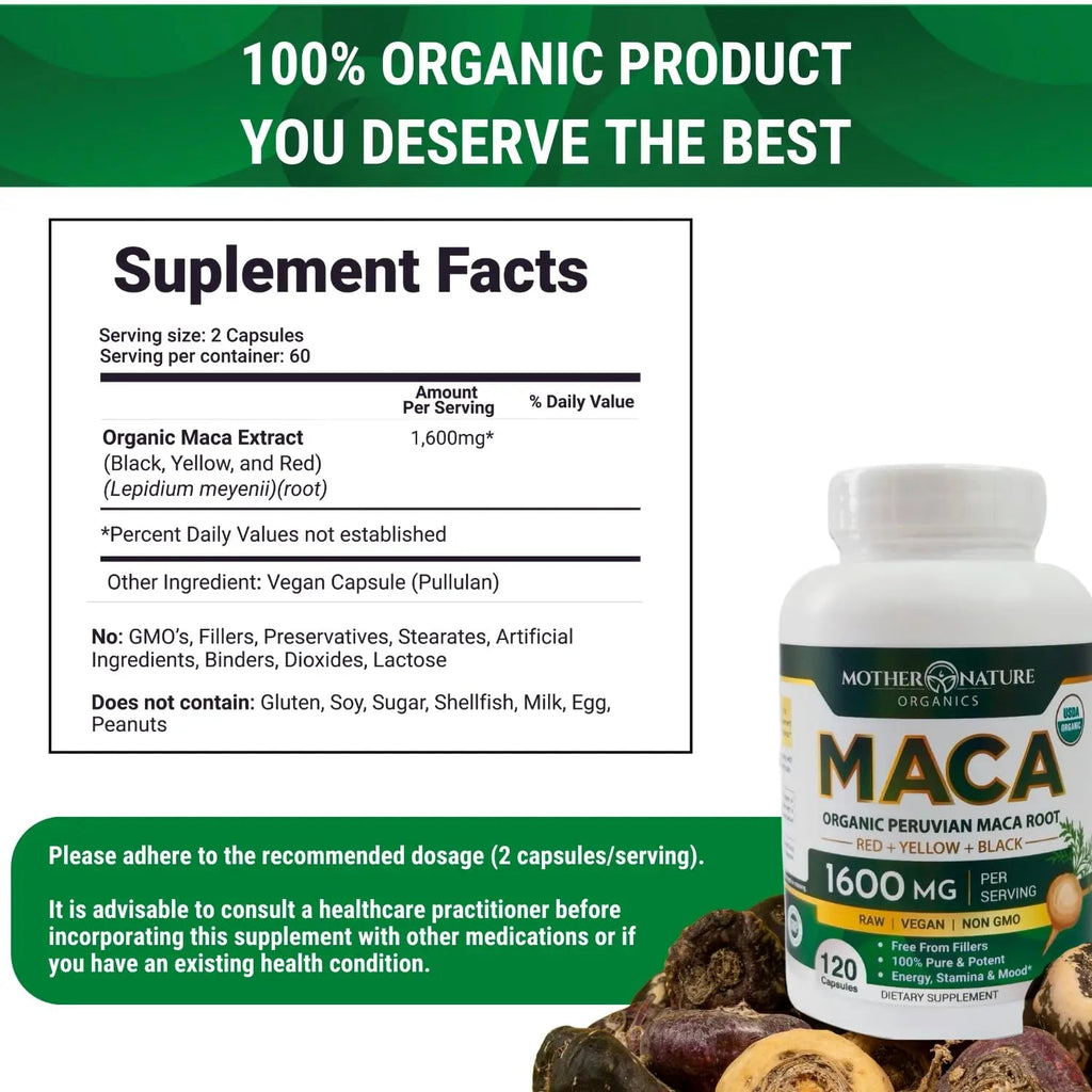 Powerful Maca Blend for Men – Black, Red & Yellow Maca Capsules | Supports Energy, Stamina & Endurance | Promotes Hormonal Balance & Vitality - TrustMedUSA