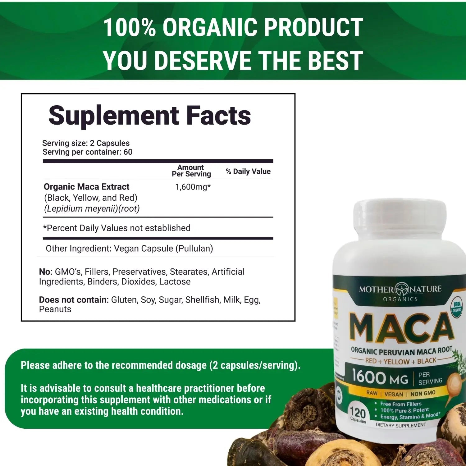 Powerful Maca Blend for Men – Black, Red & Yellow Maca Capsules | Supports Energy, Stamina & Endurance | Promotes Hormonal Balance & Vitality - TrustMedUSA