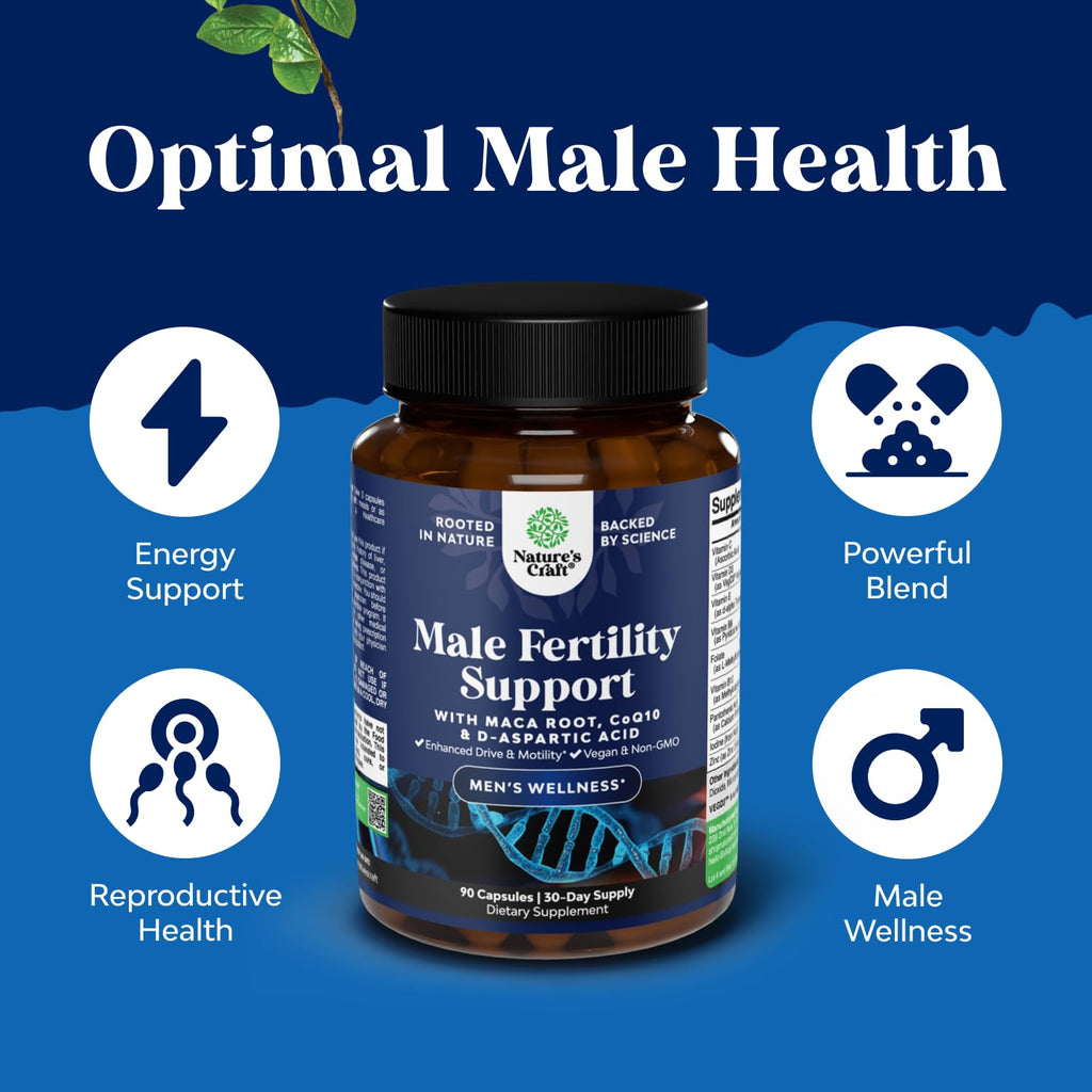Pre Conception Male Fertility Supplement - Semen Volume Booster with CoQ10, Maca Root, - TrustMedUSA
