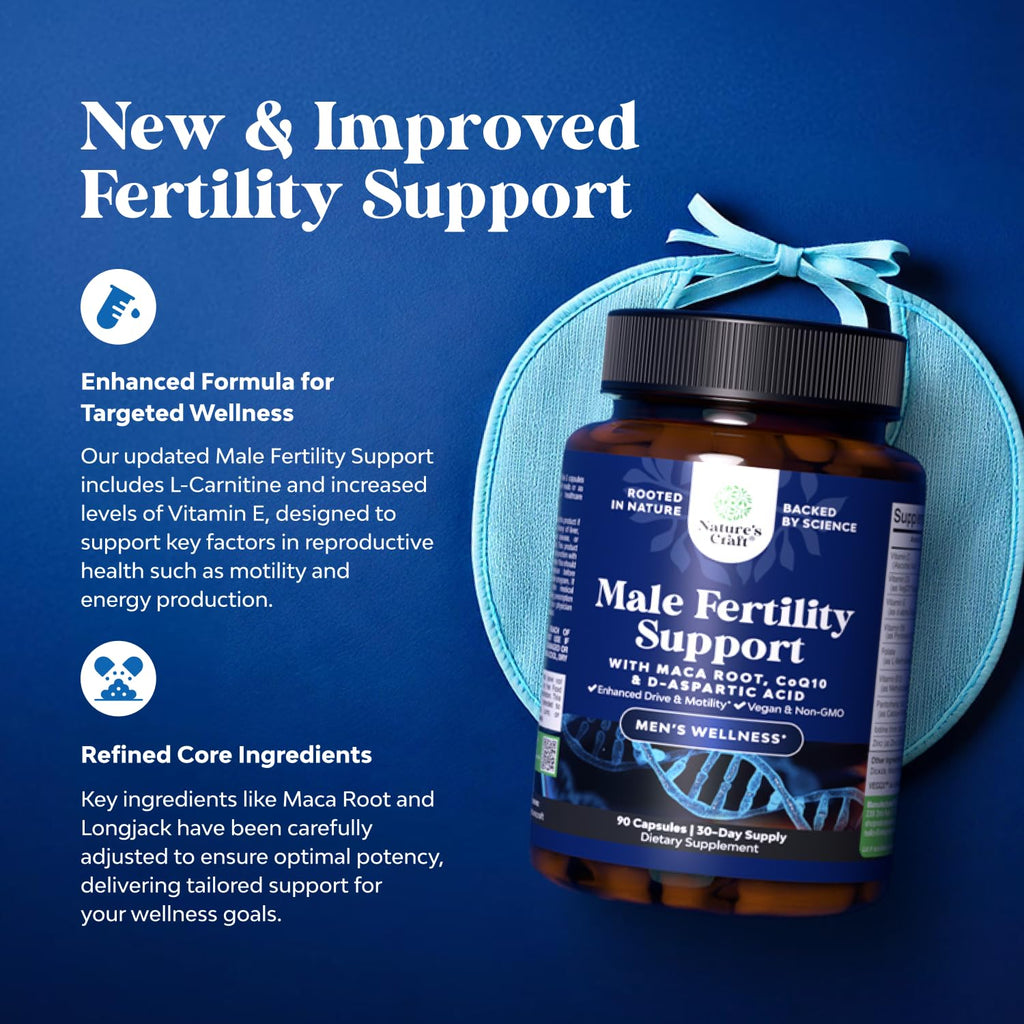 Pre Conception Male Fertility Supplement - Semen Volume Booster with CoQ10, Maca Root, - TrustMedUSA