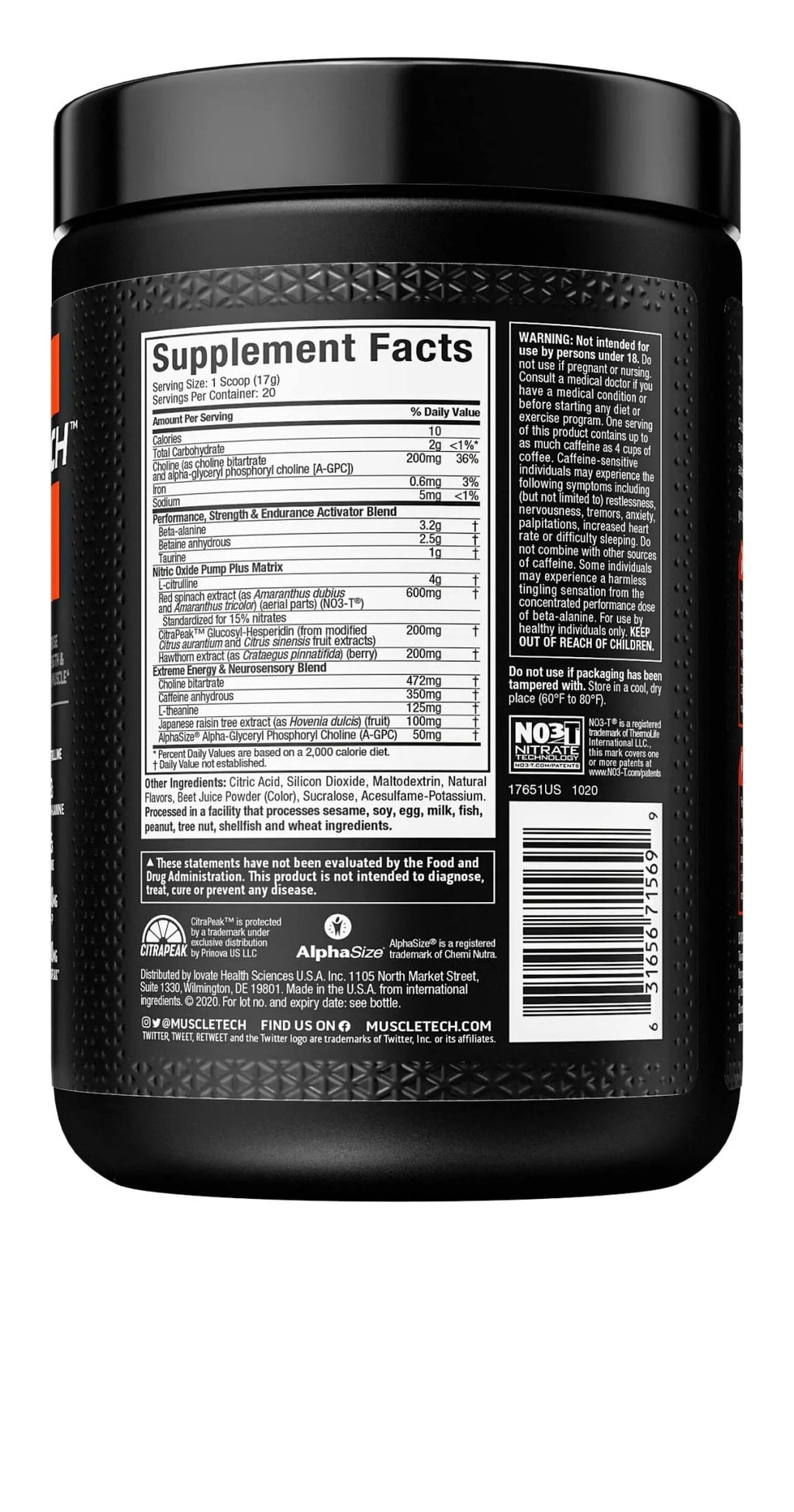 Pre Workout Powder MuscleTech Shatter Pre-Workout PreWorkout Powder - TrustMedUSA