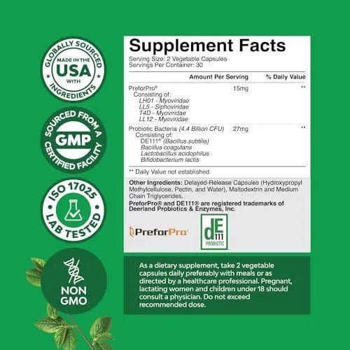 Prebiotics and Probiotics Gut Health Supplement - Super Potent Digestive Health Acidophil - TrustMedUSA