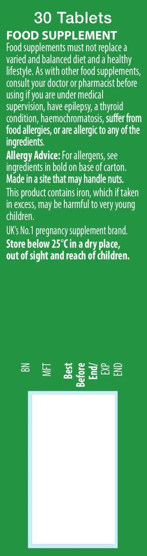 Pregnacare Conception Tablets, Pack of 30, 30 Count - TrustMedUSA