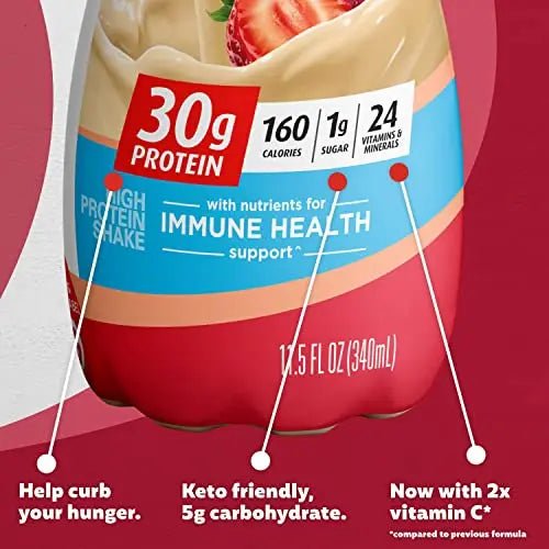 Premier Liquid Protein Shake -24 Vitamins & Minerals/Nutrients to Support Immune Health - TrustMedUSA