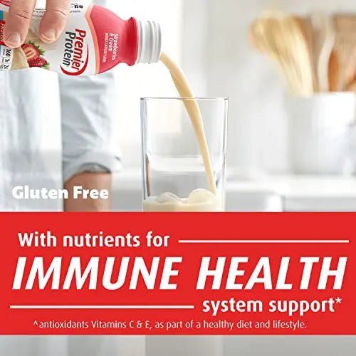 Premier Liquid Protein Shake -24 Vitamins & Minerals/Nutrients to Support Immune Health - TrustMedUSA