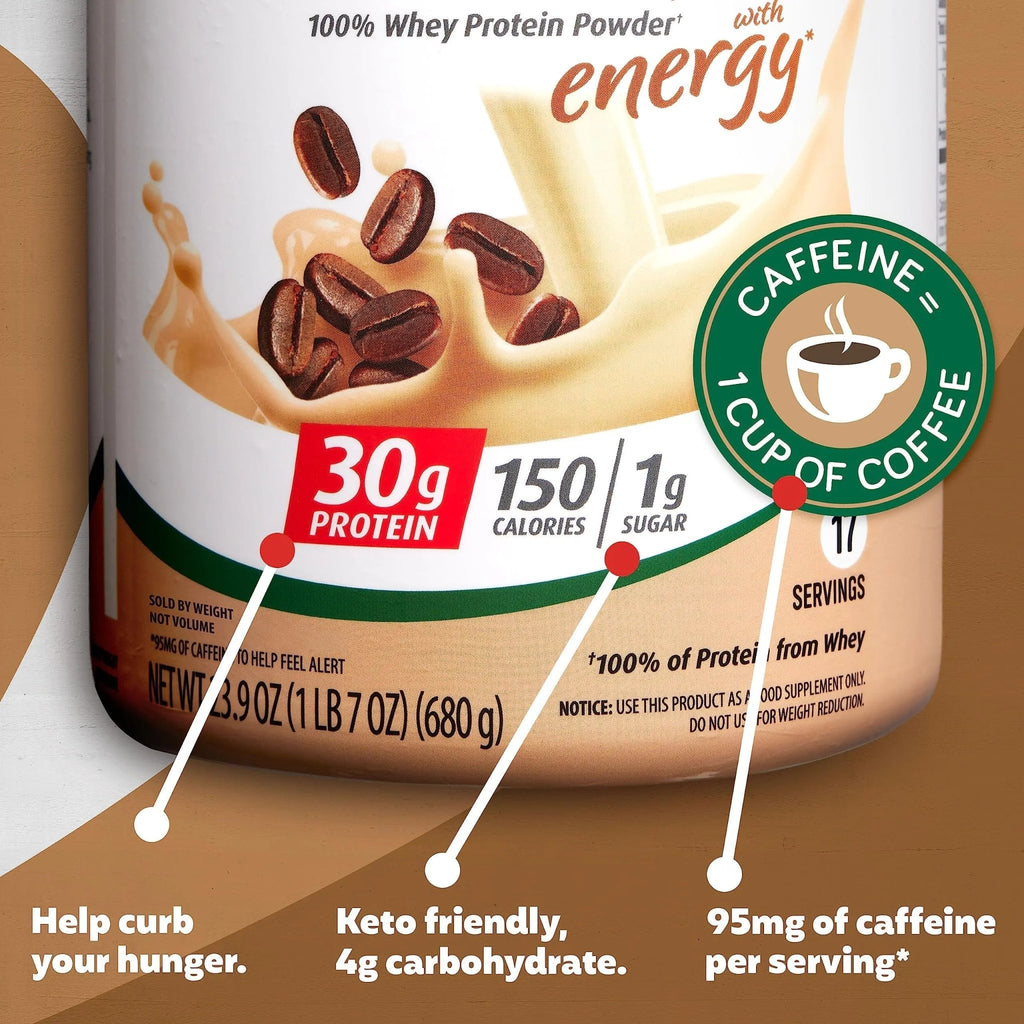 Premier Protein Powder, Cafe Latte , 30g Protein, 1g Sugar, 100% Whey Protein - TrustMedUSA