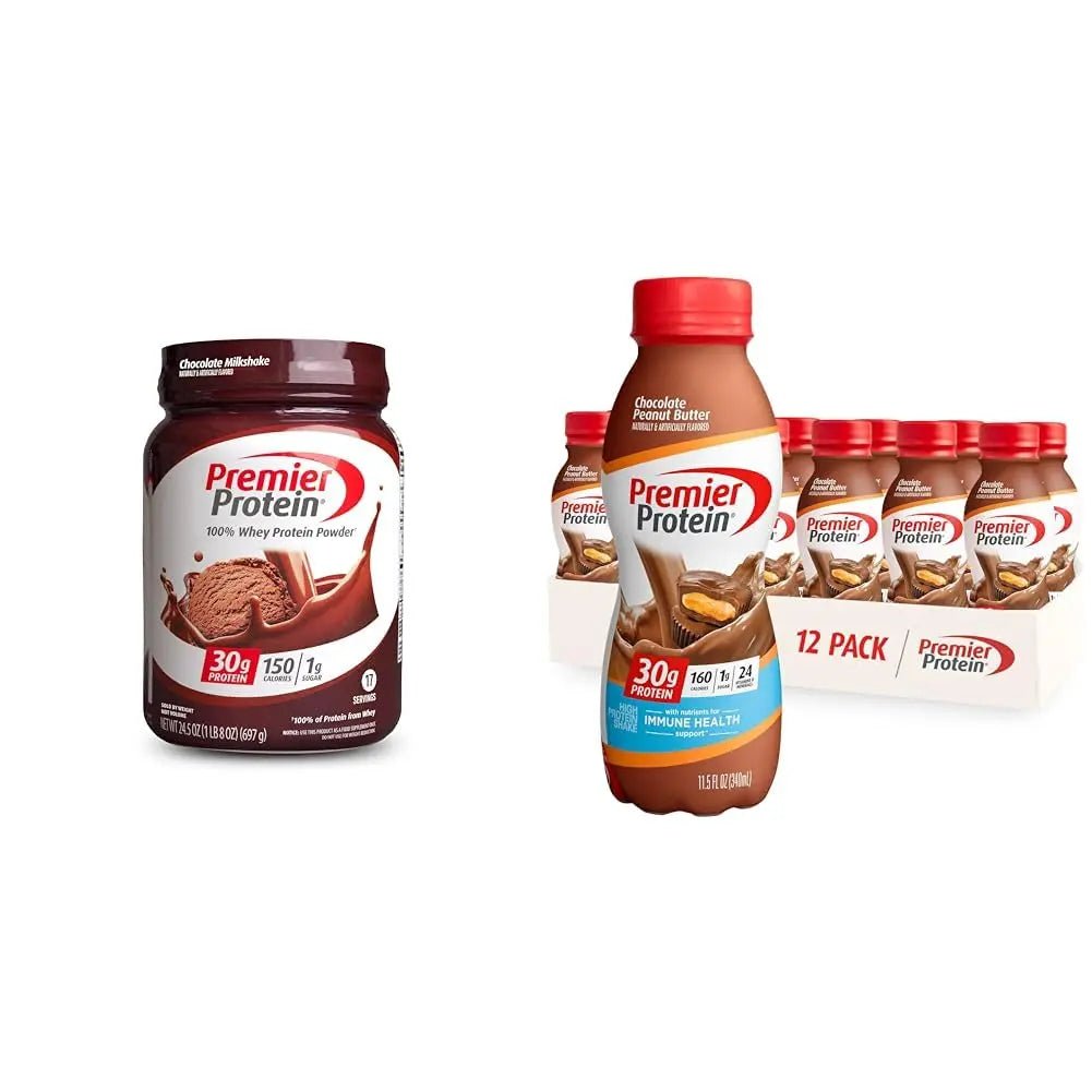 Premier Protein Powder, Chocolate Milkshake, 30g Protein, 1g Sugar, 100% Whey Protein - TrustMedUSA