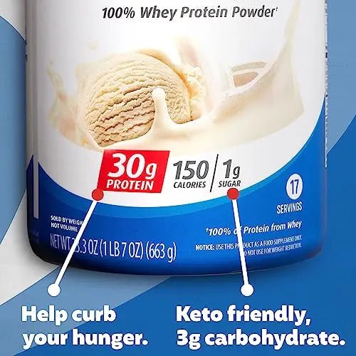Premier Protein Powder, Vanilla Milkshake, 30g Protein, 1g Sugar, 100% Whey Protein - TrustMedUSA