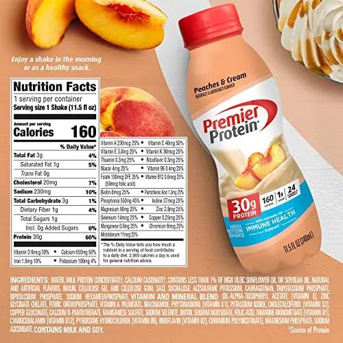 Premier Protein Shake 30g 1g Sugar 24 Vitamins Minerals Nutrients to Support Immune - TrustMedUSA