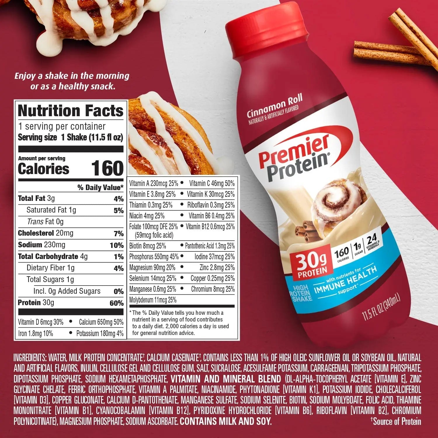 Premier Protein Shake, 30g Protein, 1g Sugar,24 Vitamins&Minerals Nutrients to Support - TrustMedUSA