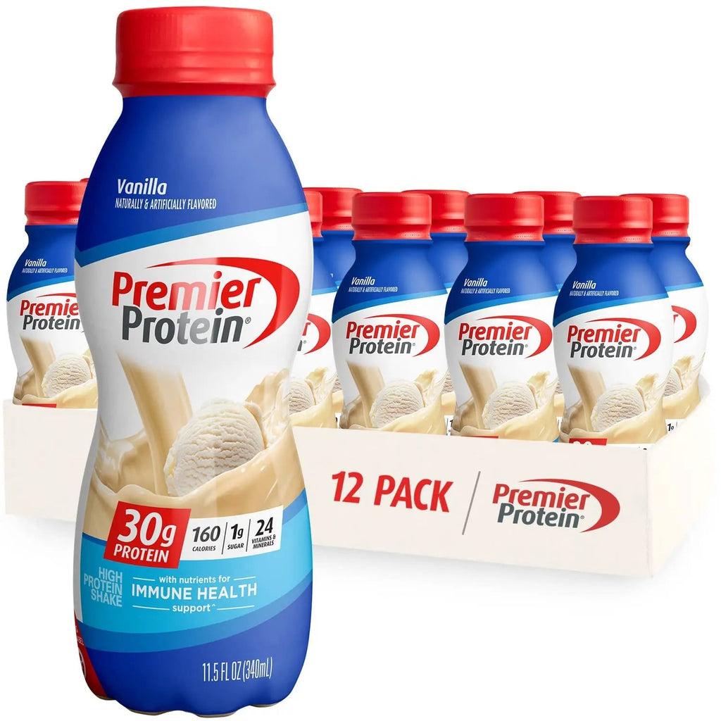 Premier Protein Shake Bottle, Vanilla, Liquid, Powder, keto, 30g Protein, 1g Sugar - TrustMedUSA