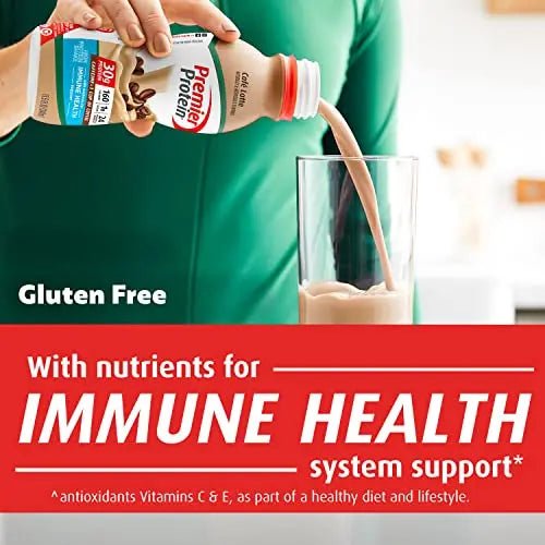 Premier Protein Shake, Café Latte Liquid, 30g Protein, 1g Sugar, 24 Vitamins & Minerals - TrustMedUSA