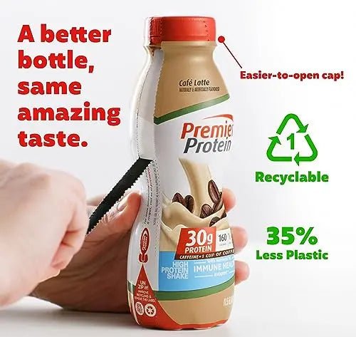 Premier Protein Shake, Café Latte Liquid, 30g Protein, 1g Sugar, 24 Vitamins & Minerals - TrustMedUSA