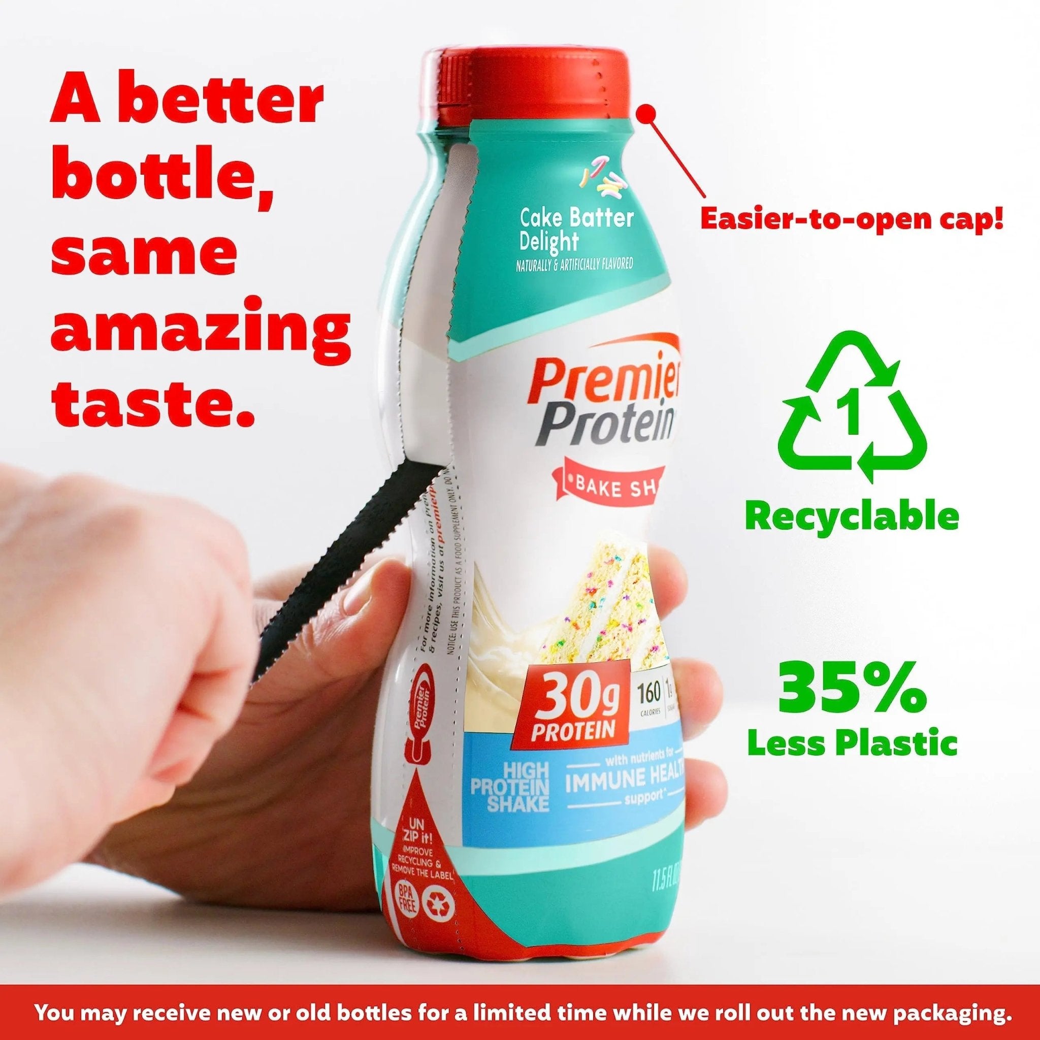 Premier Protein Shake, Cake Batter, 30g Protein, 1g Sugar, 24 Vitamins & Minerals - TrustMedUSA